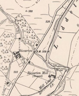 1899 OS Map of Riccarton Mill, Castleton
